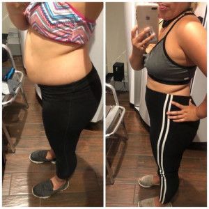 Before and after belly transformation