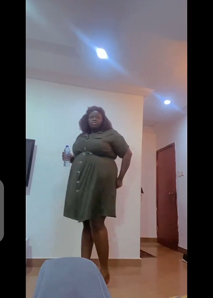 Progress photo while reducing weight